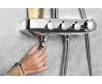 AQUALINE FARRAO sprchový sloup s baterií a napouštěním, chrom (8)