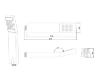 SAPHO Ruční sprcha, 215mm, ABS/chrom (6)