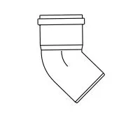 ALMEVA STARR koleno 45° 125mm