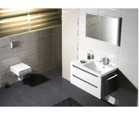 SAPHO WAVE umyvadlová skříňka 89,7x45x47,8cm, pravá, bílá/dub alabama (5)