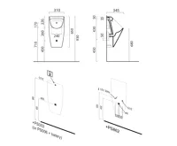 GSI COMMUNITY urinál se zakrytým přívodem vody, Rimless, 31x65cm, bílá mat (2)