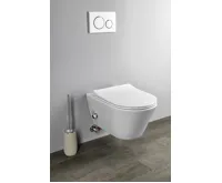 SAPHO AVVA CLEANWASH závěsná WC mísa, integrovaná baterie a bidet. sprška, Rimless, 35,5x53cm, bílá (7)