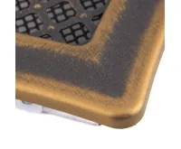 HS Flamingo Krbová mřížka 16x16 cm, DECO zlatá patina s žaluzií (1)