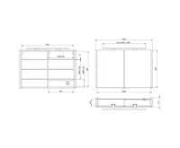 SAPHO LUCIE galerka s LED osvětlením, 106x70x17cm, bílá (8)