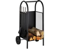 HomeLife Stojan na krbové dřevo s nářadím, 43 x 81,5 x 38,5 cm HL815 HomeLife Stojan na krbové dřevo s nářadím, 43 x 81,5 x 38,5 cm HL815