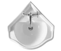 KERASAN RETRO keramické umyvadlo rohové, 57,5x58cm, bílá (3)