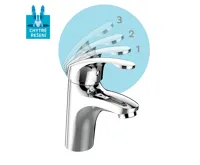 Umyvadlová stojánková baterie vyšší, Sonáta, bez výpusti, chrom (3)