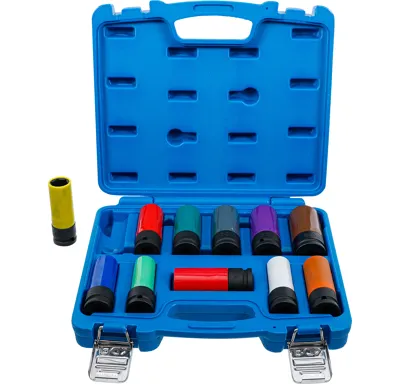BGS Sada nástrčných hlavic ,  12,5 mm (1/2") ,  15 - 27 mm a speciální šrouby pro kola ,  11dí