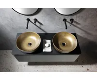 SAPHO PRIORI keramické umyvadlo na desku, Ø 41,5cm, bronz (4)