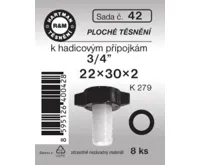 Hartman Sada č.  42: sada - pryž.těs.hadic.sp.- 3/4" - 22x30x2 - 8x4446 Hartman Sada č.  42: sada - pryž.těs.hadic.sp.- 3/4" - 22x30x2 - 8x4446