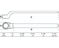 BGS Jednoočkový klíč VDE | s hlubokým vyhnutím | 19 mm - BGS 72019 (1)