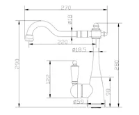 SAPHO KAYRA stojánková dřezová baterie, chrom (2)