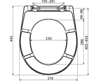 ALCAPLAST WC sedátko univerzální Softclose, Click systém, Duroplast A604 (1)