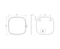 SAPHO BUTO zrcadlo s LED osvětlením 80x80cm (8)