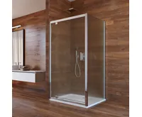 LIMA Sprchový kout, obdélník, 80x90 cm, chrom ALU, sklo Point (4)