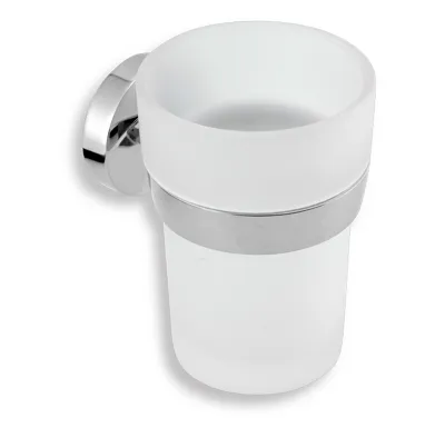 NOVASERVIS Držák kartáčků a pasty sklo Metalia 11 chrom - 0106,0