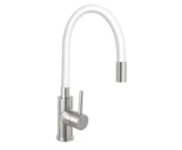 NOVASERVIS Dřezová stojánková baterie s flexi ramenem, bílá-nerez - 70710,4B