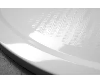 GELCO ERIKA sprchová vanička z litého mramoru, čtvrtkruh 90x90cm, R550, bílá (4)