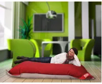 Sedací pytel 189x140 duo rubin - silver (3)