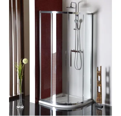 POLYSAN LUCIS LINE čtvrtkruhová sprchová zástěna, 900x900mm, R550, čiré sklo