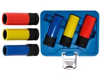 BGS Hlavice nástrčné 1/2&quot; 17-19-21 mm, prodlouž.,s plast. Ochranou, CrMo