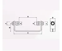 Držák vodoměru 1/2" se šroubením 3/4" vč. konzole (1)