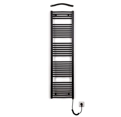 Koupelnový radiátor elektrický Thermal KDO-E 450/1680 - 500W, pravý - černý mat