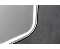 SAPHO CETIS zrcadlo s LED osvětlením 100x70cm, černá mat (7)