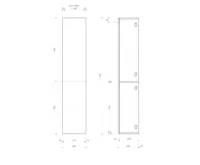 SAPHO ESPACE skříňka 35x172x32cm, 2x dvířka, levá/pravá, dub alabama (8)