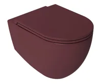 ISVEA INFINITY WC sedátko, SLIM, Soft Close, Easy Take, maroon red (5)