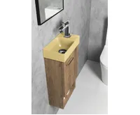 SAPHO PICCOLINO betonové umývátko 30,8x17cm, baterie vpravo, žlutá mat (6)