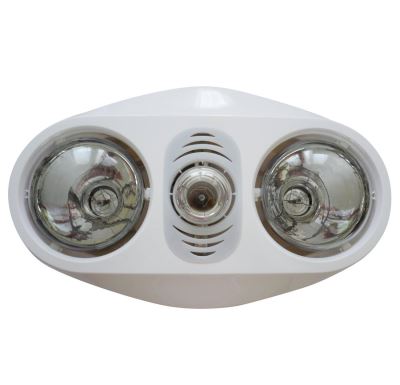 Stropní koupelnový infrazářič s osvětlením a ventilátorem, 630 W, bílá