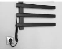 SAPHO ELCOR elektrický sušák ručníků 480x920x50 mm, 128 W, černá mat (5)