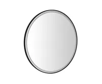 SAPHO KADRIS kulaté zrcadlo s LED osvětlením ø 60cm, černá mat