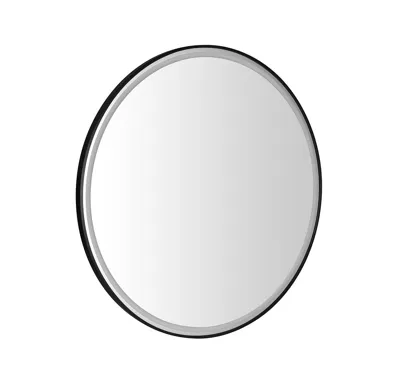 SAPHO KADRIS kulaté zrcadlo s LED osvětlením ø 60cm, černá mat