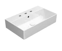 GSI KUBE X keramické umyvadlo 60x37cm, broušená spodní hrana, 3 otvory, bílá ExtraGlaze (3)