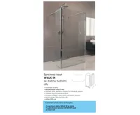 Sprchová stěna WALK IN, Novea, 35 x  200 cm, chrom ALU, sklo Čiré (5)