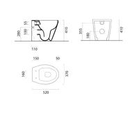 GSI MODO WC mísa stojící, Swirlflush, 37x52cm, spodní/zadní odpad, černá dual-mat (4)