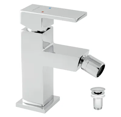 NOVASERVIS Bidetová baterie s výpustí Titania CUBE chrom - 98811,0