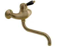 SAPHO KIRKÉ BLACK nástěnná baterie, černá páčka, bronz SAPHO KIRKÉ BLACK nástěnná baterie, černá páčka, bronz