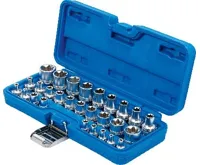 BGS Sada nástrčných hlavic E-profil, 6,3 mm 1/4" / 12,5 mm (1/2"), E4–E24, 28dílná (2)