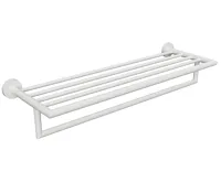 SAPHO X-ROUND WHITE polička na ručníky s hrazdou 500mm, bílá mat SAPHO X-ROUND WHITE polička na ručníky s hrazdou 500mm, bílá mat