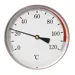 Teploměr DN100, 0-120°C, zad.výv. 1/2&quot;,jím.100 mm