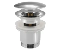 SAPHO Umyvadlová výpust 5/4“, click-clack, velká zátka, 30-45mm, chrom SAPHO Umyvadlová výpust 5/4“, click-clack, velká zátka, 30-45mm, chrom