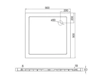 Čtvercová sprchová vanička, SMC (1)