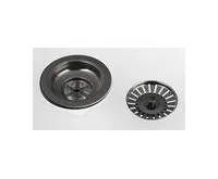 BRUCKNER Dřezová výpust 6/4", nerez/gun metal (1)