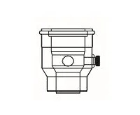 ALMEVA LIL kotlová redukce s 2 měřícími otvory 80/125 na 60/100