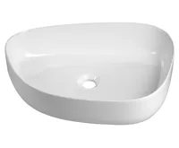 AQUALINE Keramické umyvadlo na desku, 55x42cm, bílá