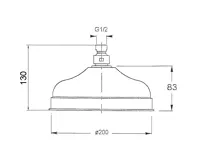 SAPHO ANTEA hlavová sprcha, průměr 200mm, zlato (2)