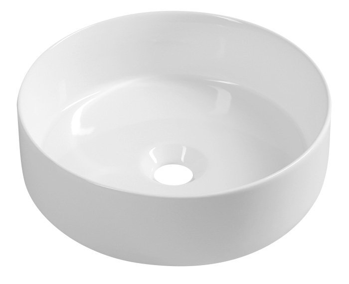 Isvea infinity round keramické umyvadlo na desku, průměr 36cm, bílá